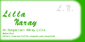 lilla naray business card